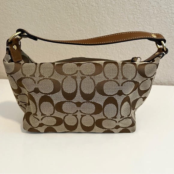 Coach Bags Coach Brownbeige Signature Small Shoulder Bag Poshmark
